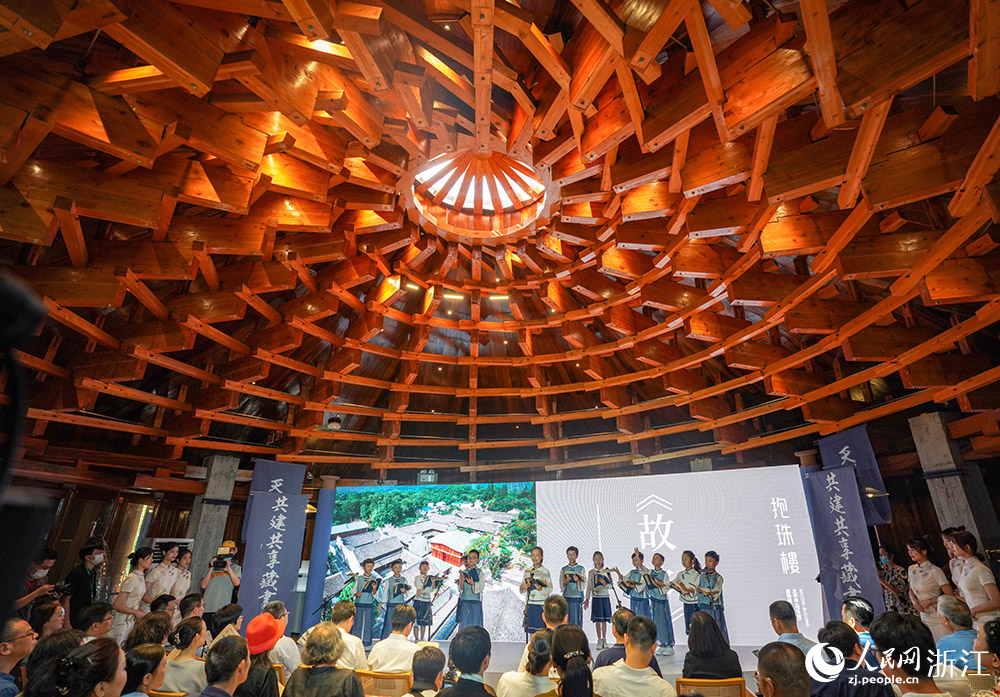 7月23日，抱珠樓開館儀式在寧波市江北區慈城鎮啟動。人民網 章勇濤攝