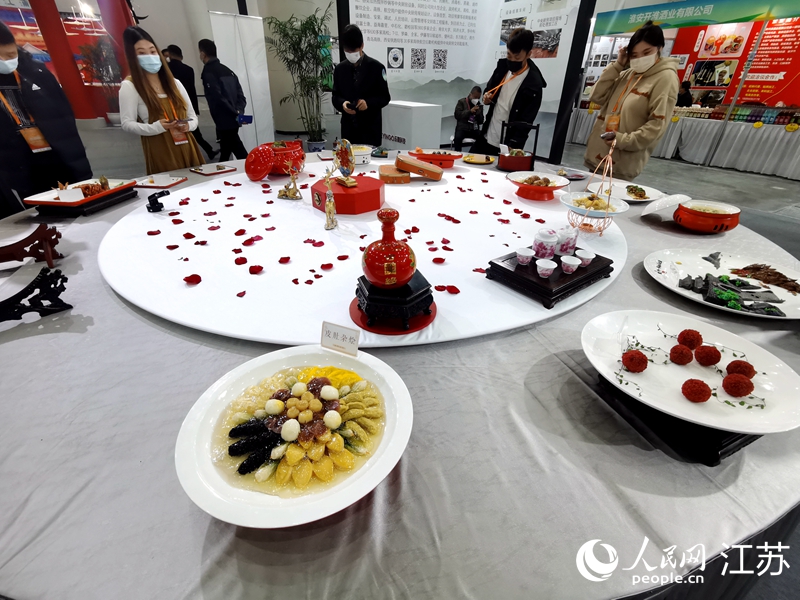 淮安食博會預制菜展館。人民網 馬曉波攝