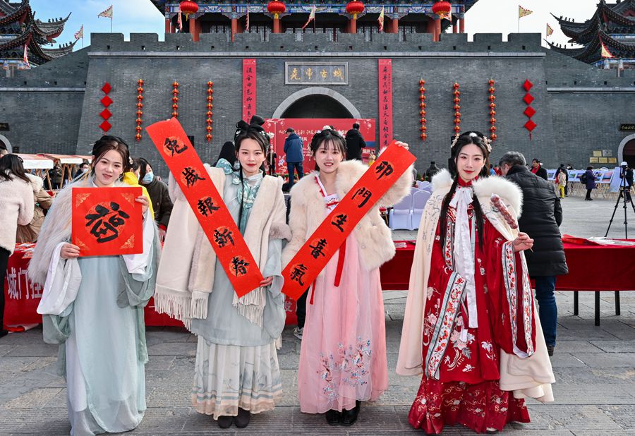 春聯展示。陳義寶攝