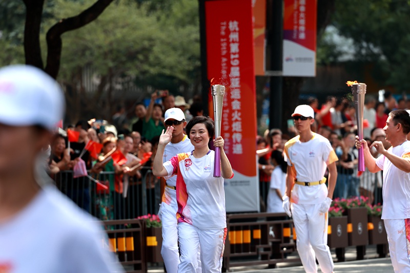 柯茜茜火炬傳遞現場。受訪者供圖