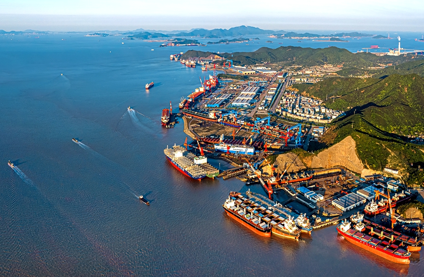 六橫島綠色國際船舶修造園區。葛嘉恩攝