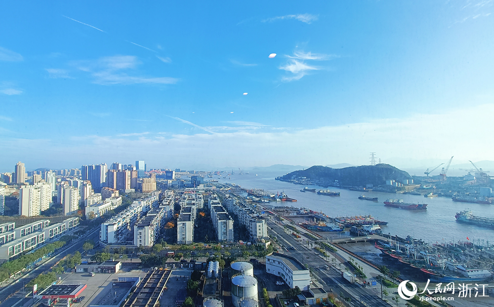 舟山市普陀區沈家門漁港。人民網 劉欣蔚攝