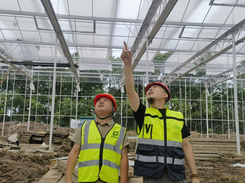 寧波鎮海水果番茄精品園二期項目建設現場。陳瑩攝