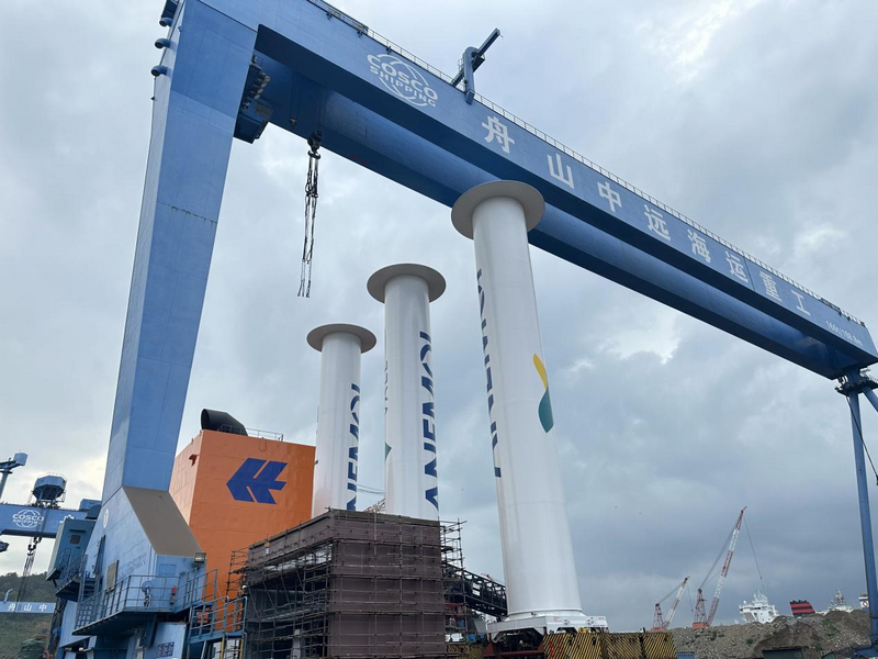 3號塢場地上的白色轉子帆。席曉婕攝