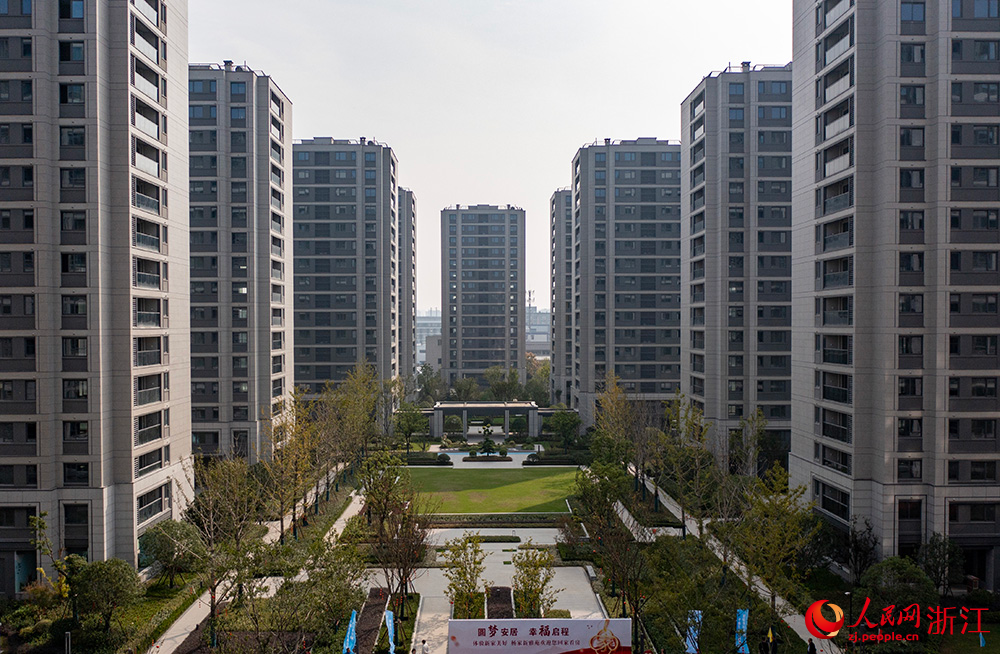 浙江省杭州市石橋街道楊家社區回遷安置房。人民網 章勇濤攝