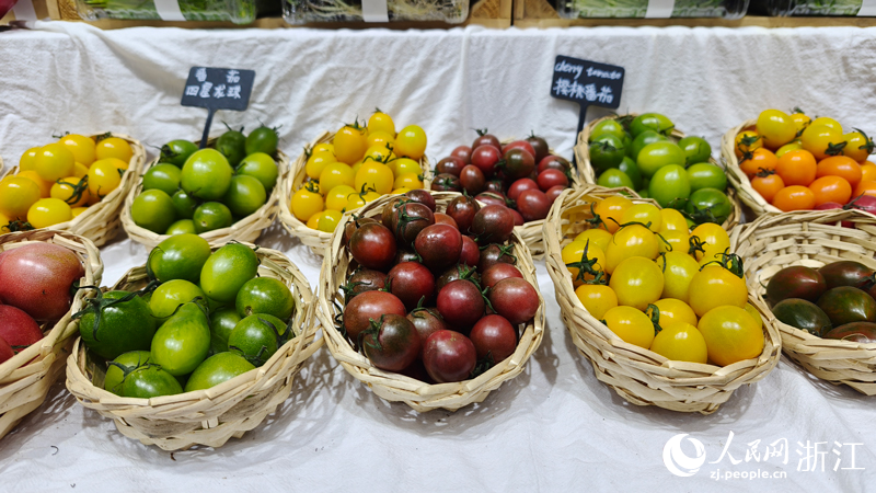 浙江農博會展出的小番茄。人民網 劉欣蔚攝