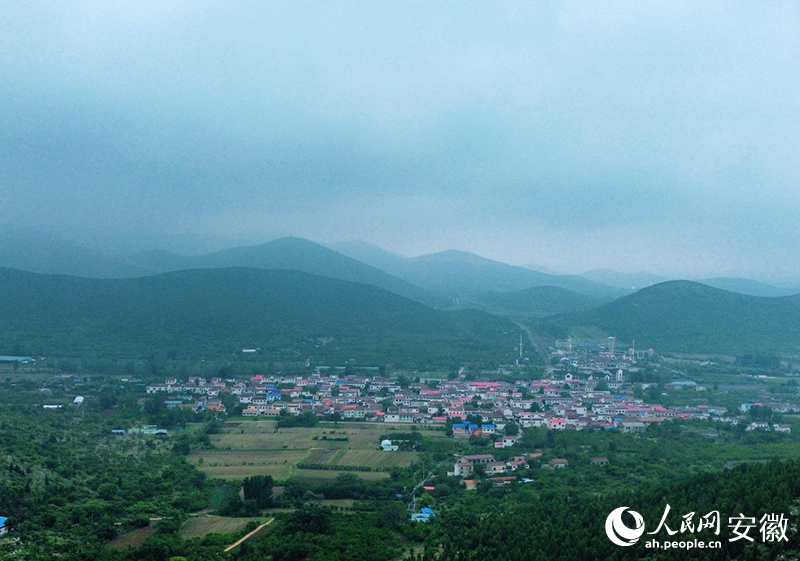 遠眺龍脊山。人民網記者 王曉飛攝