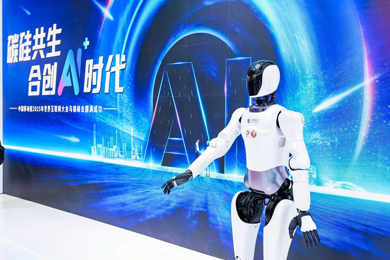 移動展臺的AI機器人。受訪者供圖