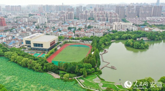 肥西縣正在打造市民15分鐘健身圈1。人民網 張俊攝